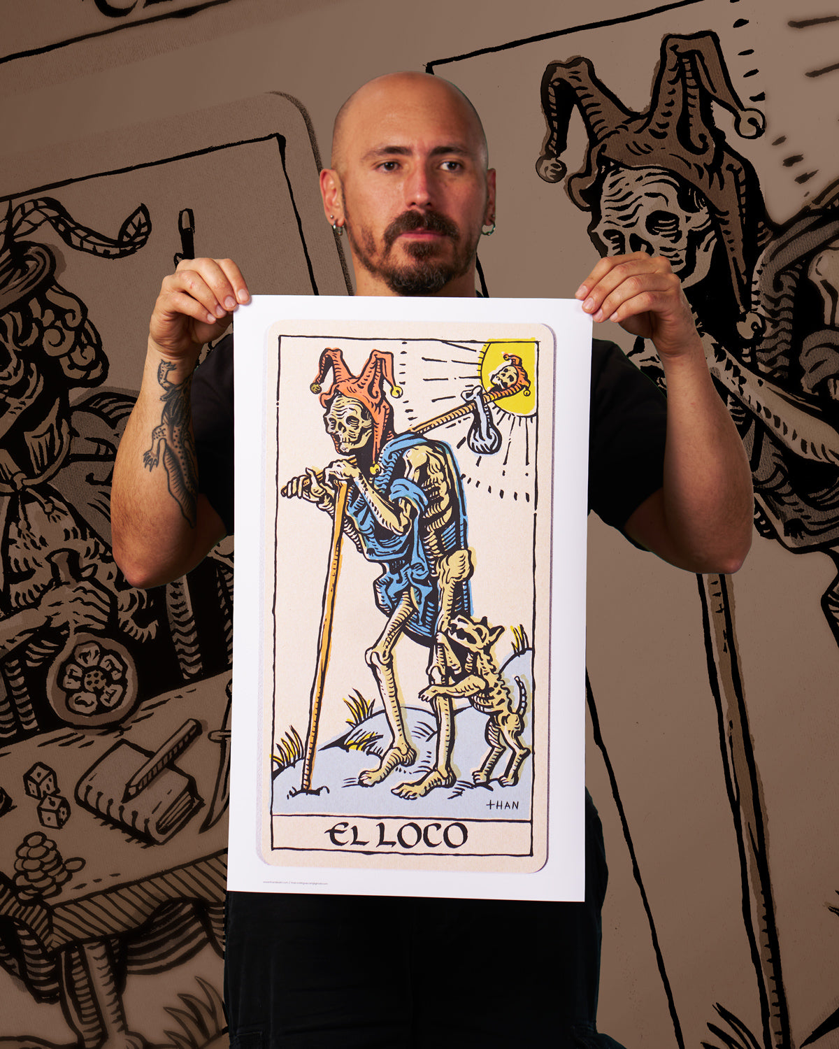 Print de El Loco (carta de tarot)