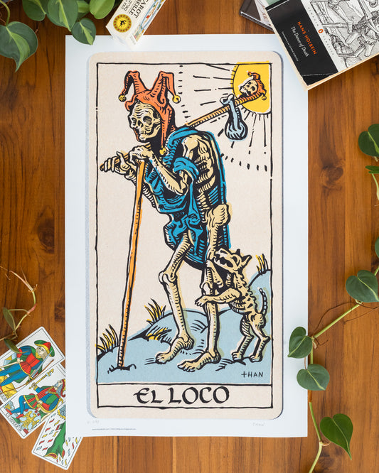 Print de El Loco (carta de tarot)