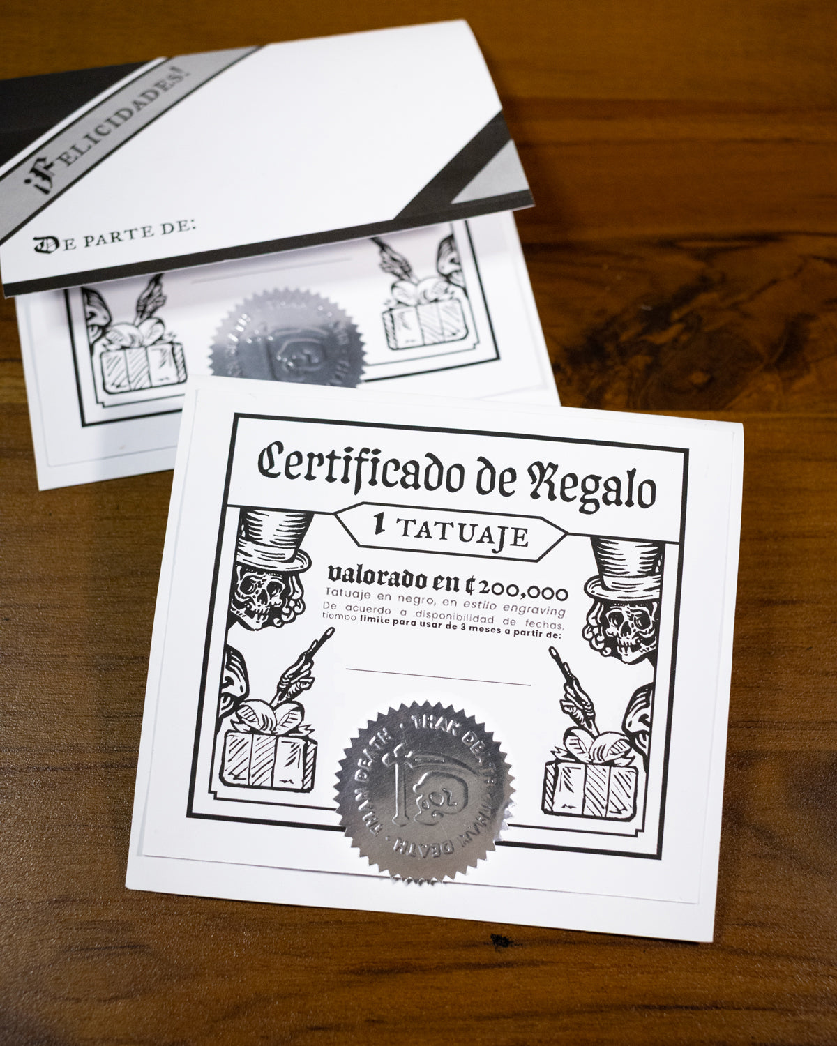 Certificado de Regalo para Tatuaje 200,000